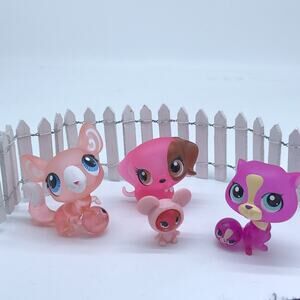 Littlest Pet Shop Rolleroo Sweet Clear Set #3177 3178 3179 3180 3181 3182